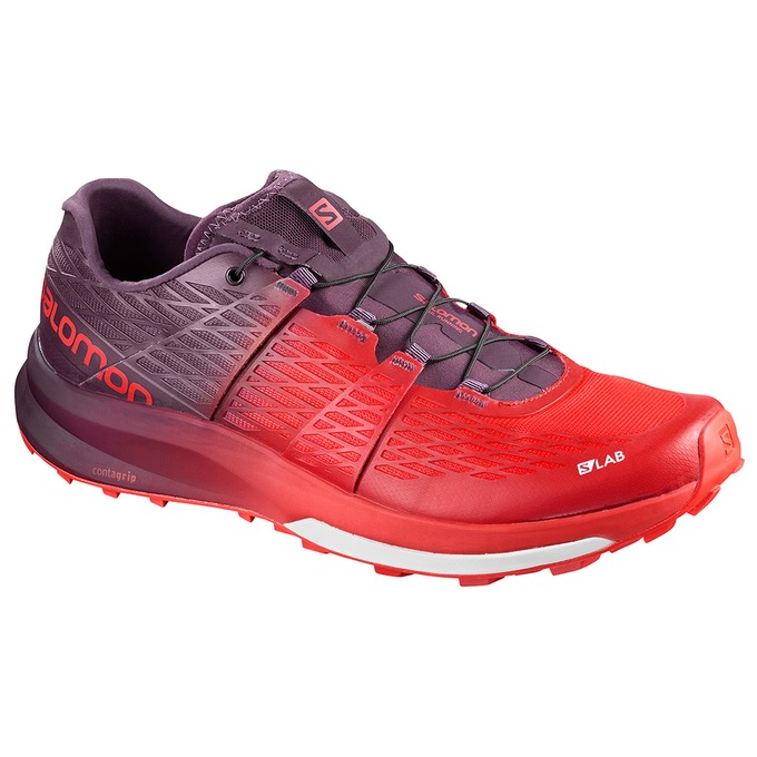 Chaussures De Trail Running Salomon Homme Rouge / Violette - Salomon S/LAB ULTRA - France (8520-EGTZ